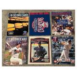 (6) Joe Mauer and Minnesota Twins Baseball Scorecards / Calendar / Magazines