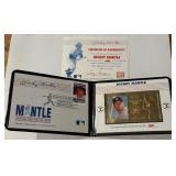 Mickey Mantle 1956 Triple Crown Winner Gold Stamp by St. Vincet Limited Edition