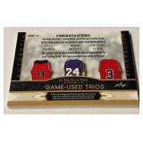 Kobe Bryant Game-Used Relic /40 With Paul Pierce and Dwayne Wade 2024 Leaf Game-Used Authentic Memorabilia Trios #GUMT-12 Numbered 15/40 Basketball Card