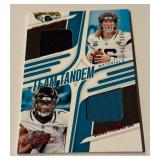 Trevor Lawrence / Brian Thomas Jr. Dual Relic /115 2025 Absulute Team Tandem Materials #TTM-JAX Football Card