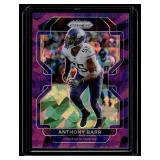Anthony Barr /225 Color Match  2021 Panini Prizm Purple Ice #131 Minnesota Vikings Football Card