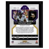Anthony Barr /225 Color Match  2021 Panini Prizm Purple Ice #131 Minnesota Vikings Football Card