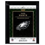 Jalen Hurts Silver Holo  2025 Prizm #1 Philadelphia Eagles Football Card