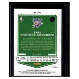 Shai Gilgeous-Alexander Blue Lazer Prizm  2022 Donruss Optic #147 Oklahoma City Thunder Basketball Card