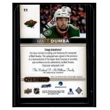 Matt Dumba Auto  2020 Upper Deck Overtime #11 Minnesota Wild Hockay Card