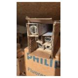 Open Case of General Electric Fluorescent Light Bulbs, 5 Bulbs in Box, F15-T12, Cool White 18 Inch Garage and Basement 18 inches long
