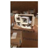 Open Case of General Electric Fluorescent Light Bulbs, 5 Bulbs, 24 Inch Garage and Basement, F17-T8 Cool White