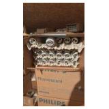Open Case of General Electric Fluorescenf Light Bulbs, 23 Bulbs, F20T12-D-ECO 20 Watt, Daylight