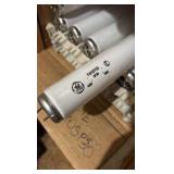 Open Case of General Electric Fluorescent Light Bulbs, 14 Bulbs in Box, F40SP30 40 Watts, 48 Inches Long SP30