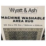 Wyatt & Ash 5ft 3in x 7ft 5in Machine Washable Area Rug