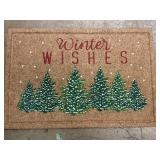 Winter Wishes Holiday Doormat 36 x 24 Inches