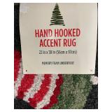 2 Hand Hooked Christmas Accent Rugs, Stockings & Ornaments