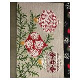2 Hand Hooked Christmas Accent Rugs, Stockings & Ornaments