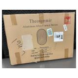 Mpls - Theosynmir Aluminum Framed Mirror, 16 x 24 in, Black