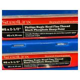 SteelLinx Drywall Construction Screws, Bugle Head, #8 x 2-1/2 in, 5 Packs