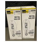 LumaPro 400W Metal Halide Lamps ED37, Mogul Base, 2 Boxes