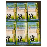NatureZWay Bamboo Disposable Spoons - 6 Boxes (144 Spoons Total)