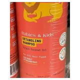 Alaffia Babies & Kids Detangling Shampoo 3 Bottles Coconut Strawberry 12oz Each