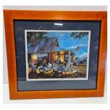 Dave Barnhouse Framed Motorcycle Print "Let the good times roll"