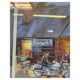 Dave Barnhouse Framed Motorcycle Print "Let the good times roll"
