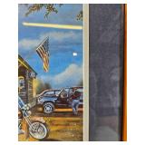 Dave Barnhouse Framed Motorcycle Print "Let the good times roll"