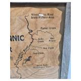 Kinnickinnic River Framed Map - Wisconsin