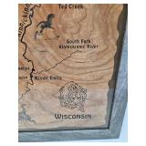 Kinnickinnic River Framed Map - Wisconsin