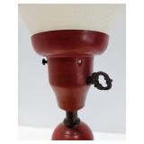 MCM table lamp - milk glass shade