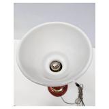 MCM table lamp - milk glass shade