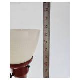 MCM table lamp - milk glass shade