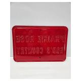 Metal Embossed Sign - "Prairie Rose God