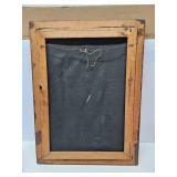 Vintage Black Velvet Devil Art Painting - Signed