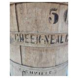 Antique Cheek-Neal Company Wooden Coffee Barrel - Houston, TX