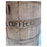 Antique Cheek-Neal Company Wooden Coffee Barrel - Houston, TX