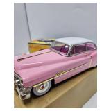 FIFTIES Pink Cadillac Sedan Tin Toy Friction Car