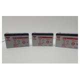 Lot of 3 Yuasa NP7-1@ Volt Batteries