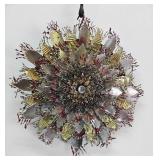 Vintage Homemade Hand Cut Metal Flower - 1970