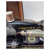 Vintage Simplex S Sewing Machine with Carrying Case