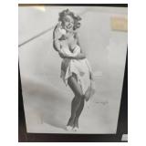 1960 Elvgren Pin-Up Girls Pre-Production Glass Printing Plate