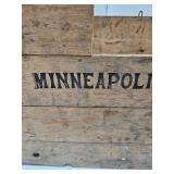 Vintage Minneapolis Gas Company Folding Wooden Box
