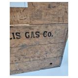 Vintage Minneapolis Gas Company Folding Wooden Box
