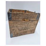 Vintage Minneapolis Gas Company Folding Wooden Box