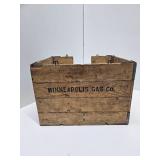 Vintage Minneapolis Gas Company Folding Wooden Box