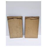 Lot of 2 Vintage Mexican Feather Craft Art Colorful Bird Pictures