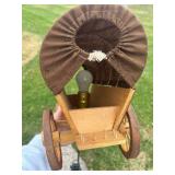 Excellent Clean Working Condition Vintage Covered Wagon Lamp