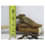 Excellent Native American Made Pipe w/Large & Impressive Carved Stone Pipe Head #1