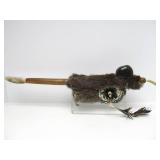 Excellent Native American Made Pipe w/Large & Impressive Carved Stone Pipe Head #2