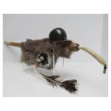 Excellent Native American Made Pipe w/Large & Impressive Carved Stone Pipe Head #2