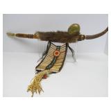 Excellent Native American Made Pipe w/Large & Impressive Carved Stone Pipe Head #3