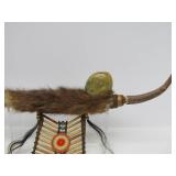 Excellent Native American Made Pipe w/Large & Impressive Carved Stone Pipe Head #3